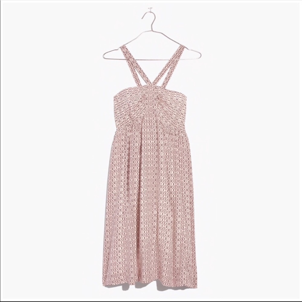 Madewell Echo Grid Convertible Halter Dress Size 4